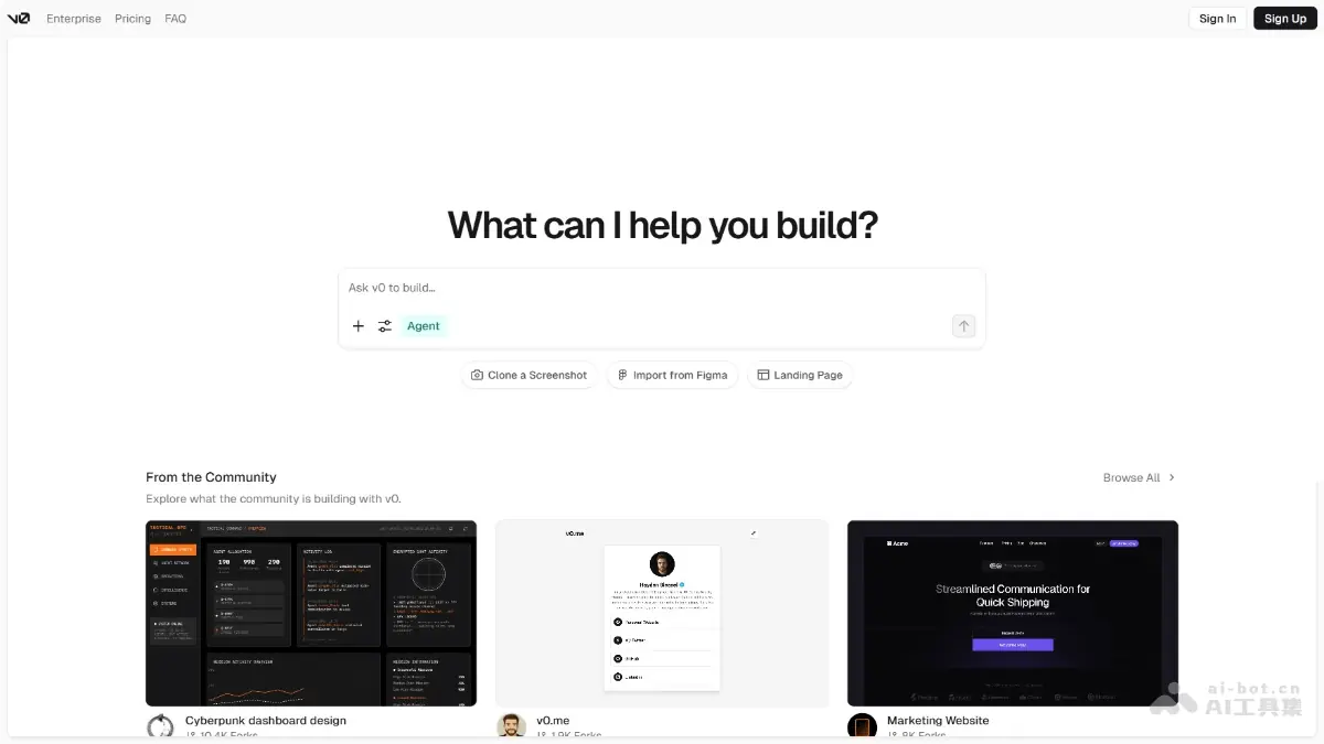 v0.app 截图