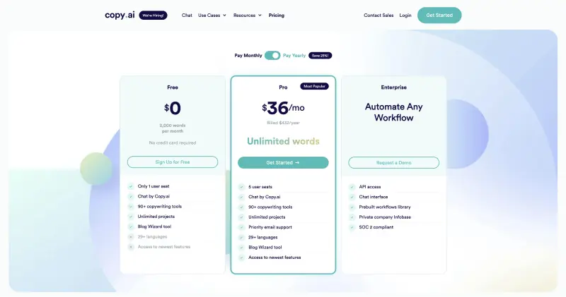 Copy.ai 截图